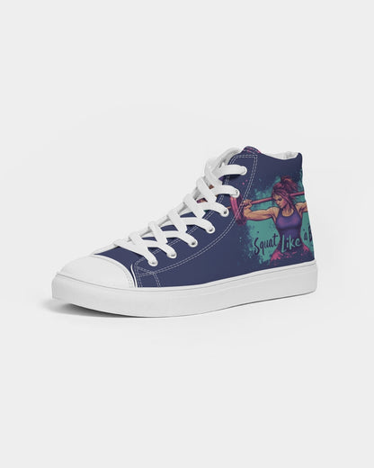 squat like a boss Women's Hightop Canvas Shoe