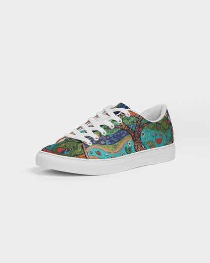 Folk Nature Painting Women's Faux-Leather Sneaker