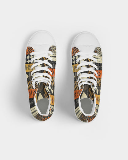 African Tribal Women's Hightop Canvas Shoe