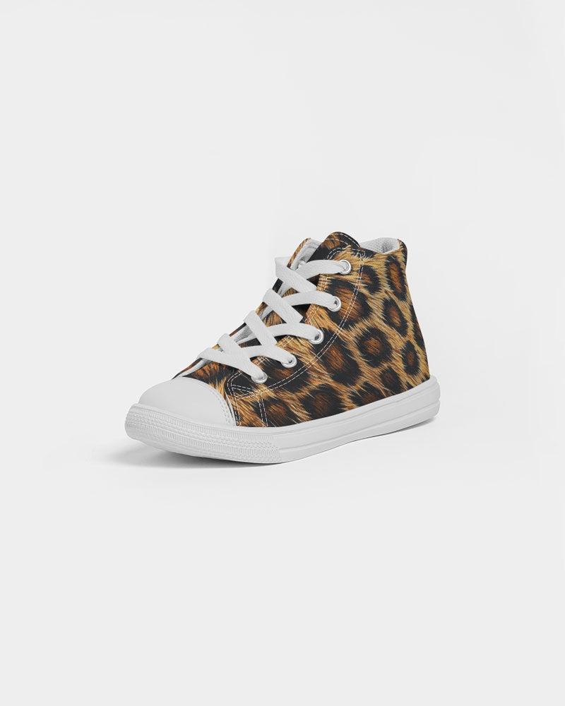 Skin of Leopard Kids Hightop Canvas Shoe