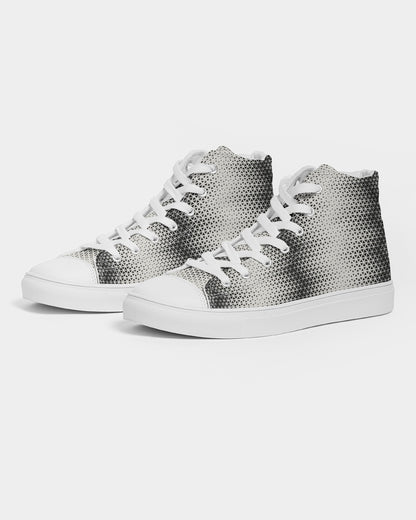 Black and White Shades Men's Hightop Canvas Shoe