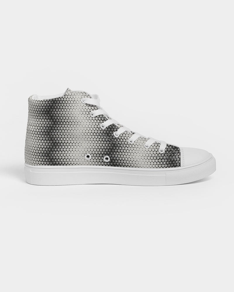 Black and White Shades Men's Hightop Canvas Shoe