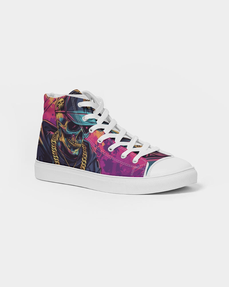 Savage Skull Men's Hightop Canvas Shoe