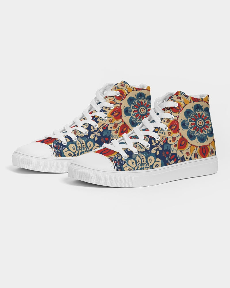 Indo Fusion Mandala Women's Hightop Canvas Shoe