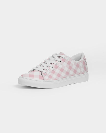 Baby Pink Handtooth Women's Faux-Leather Sneaker