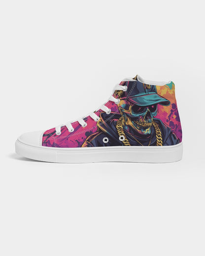 Savage Skull Men's Hightop Canvas Shoe