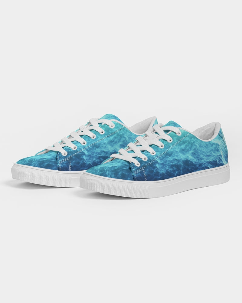 Ocean Theme Men's Faux-Leather Sneaker