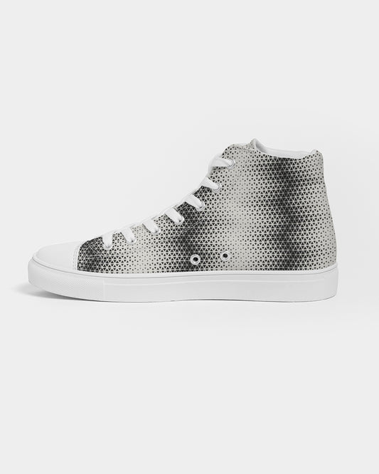 Black and White Shades Men's Hightop Canvas Shoe