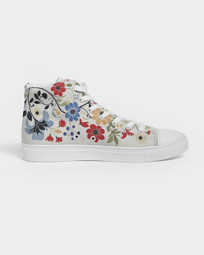 Scandinavian Folk Art Women's Hightop Canvas Shoe