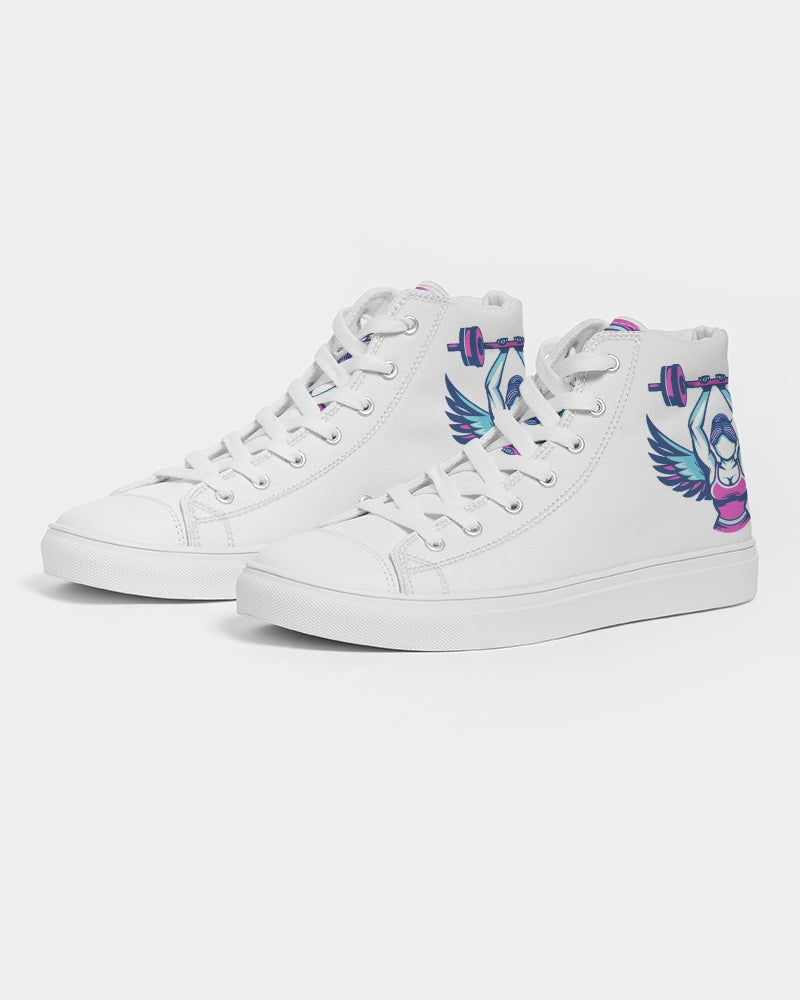 girl with wings Women's Hightop Canvas Shoe