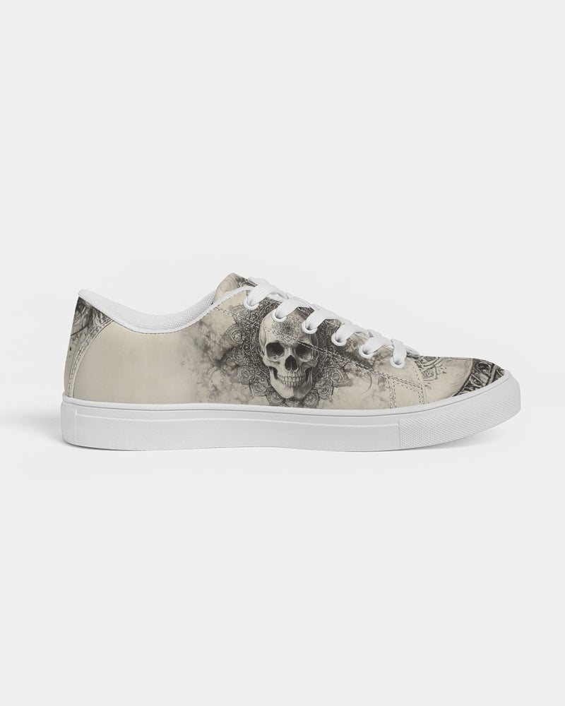 Mandala Skull Women's Faux-Leather Sneaker