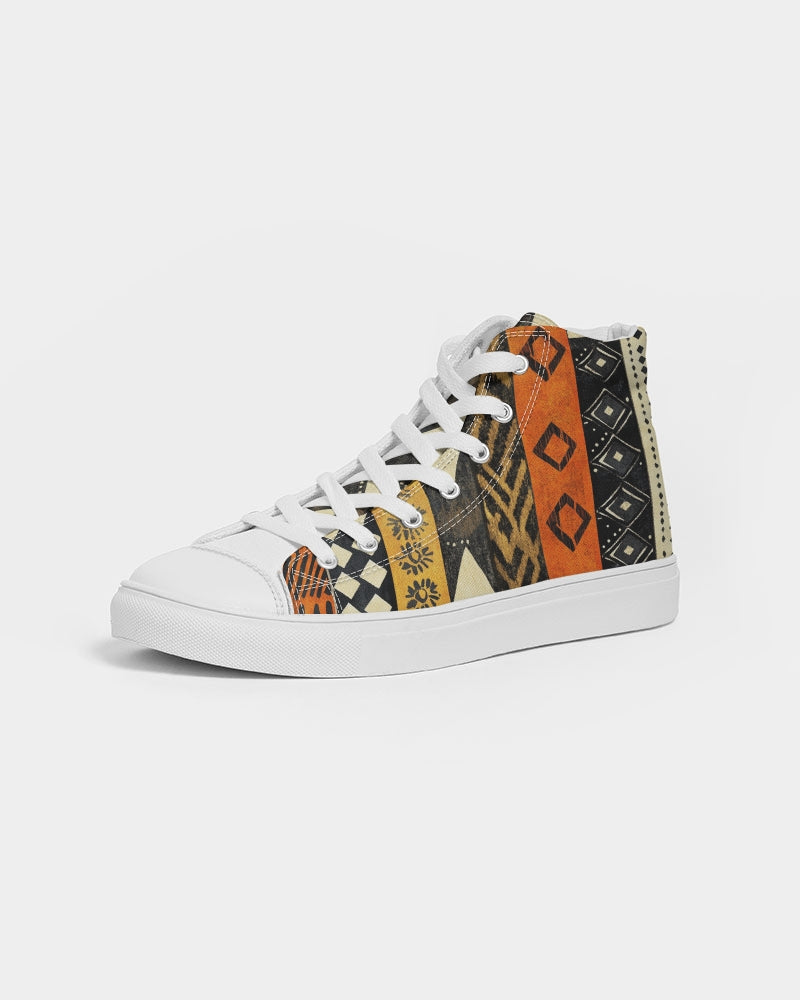 African Tribal Women's Hightop Canvas Shoe