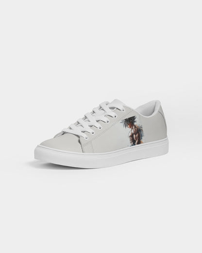 Goku with Intense look Men's Faux-Leather Sneaker