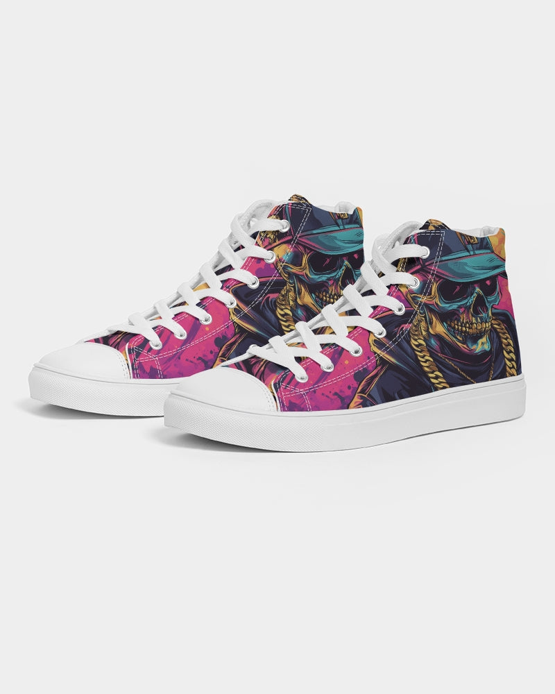 Savage Skull Men's Hightop Canvas Shoe