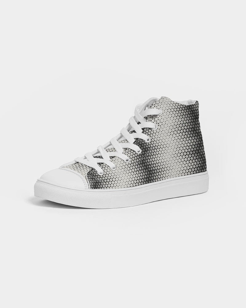 Black and White Shades Men's Hightop Canvas Shoe