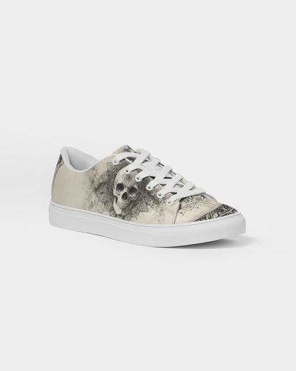 Mandala Skull Women's Faux-Leather Sneaker