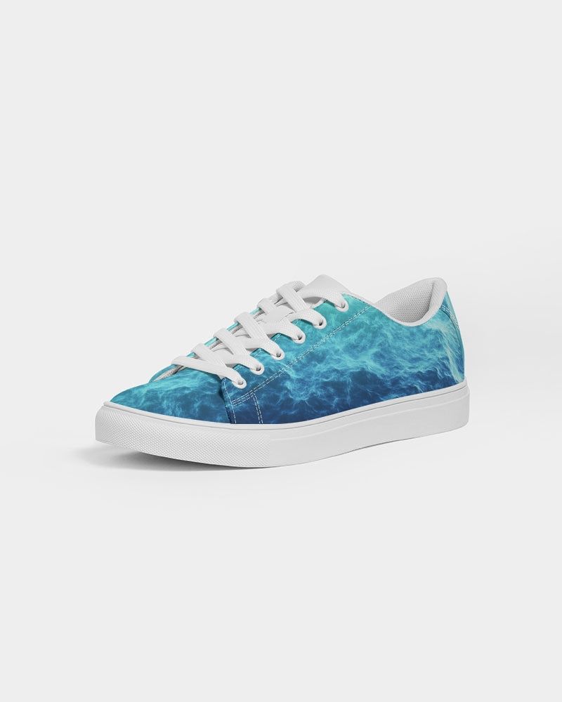 Ocean Theme Men's Faux-Leather Sneaker