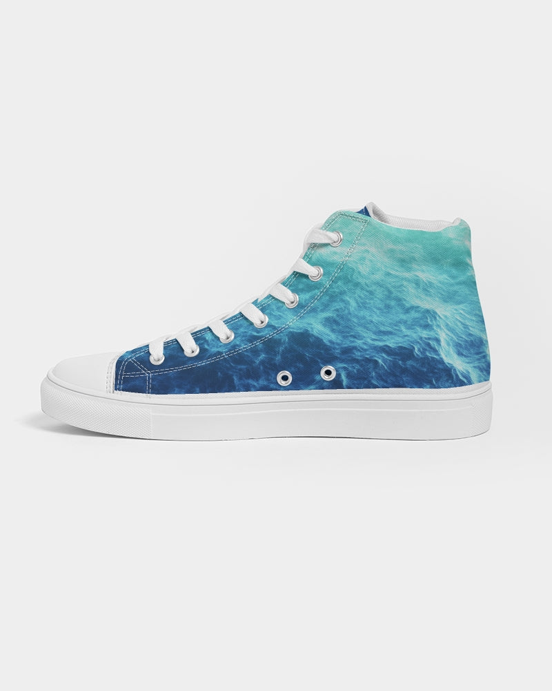 Ocean Theme Women's Hightop Canvas Shoe