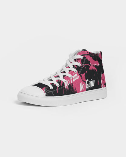 No Pain No Gain Women's Hightop Canvas Shoe