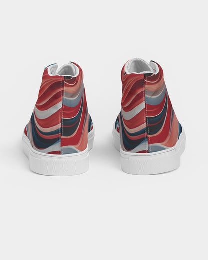 Waves of love Women's Hightop Canvas Shoe