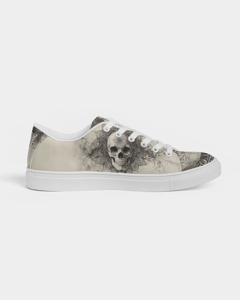 Mandala Skull Men's Faux-Leather Sneaker