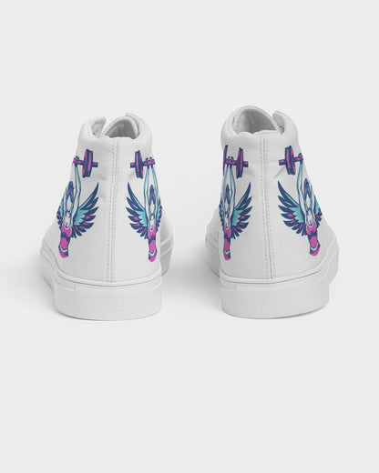 girl with wings Women's Hightop Canvas Shoe