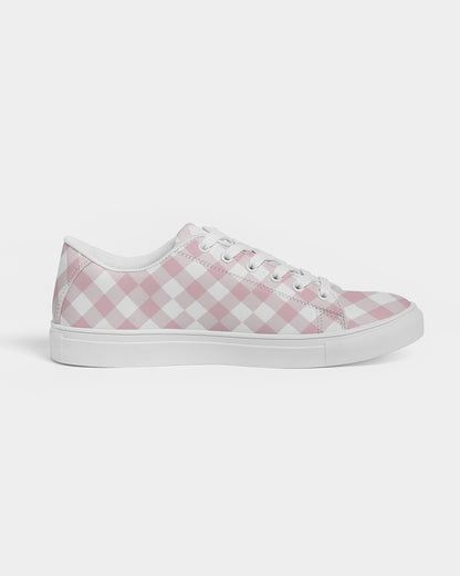 Baby Pink Handtooth Women's Faux-Leather Sneaker