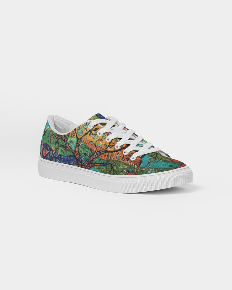 Folk Nature Painting Women's Faux-Leather Sneaker