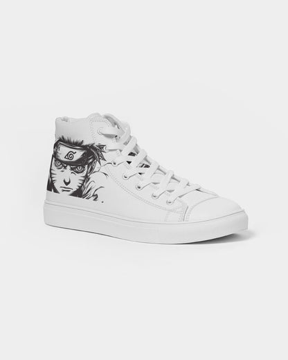 Sketched Naruto Men's Hightop Canvas Shoe