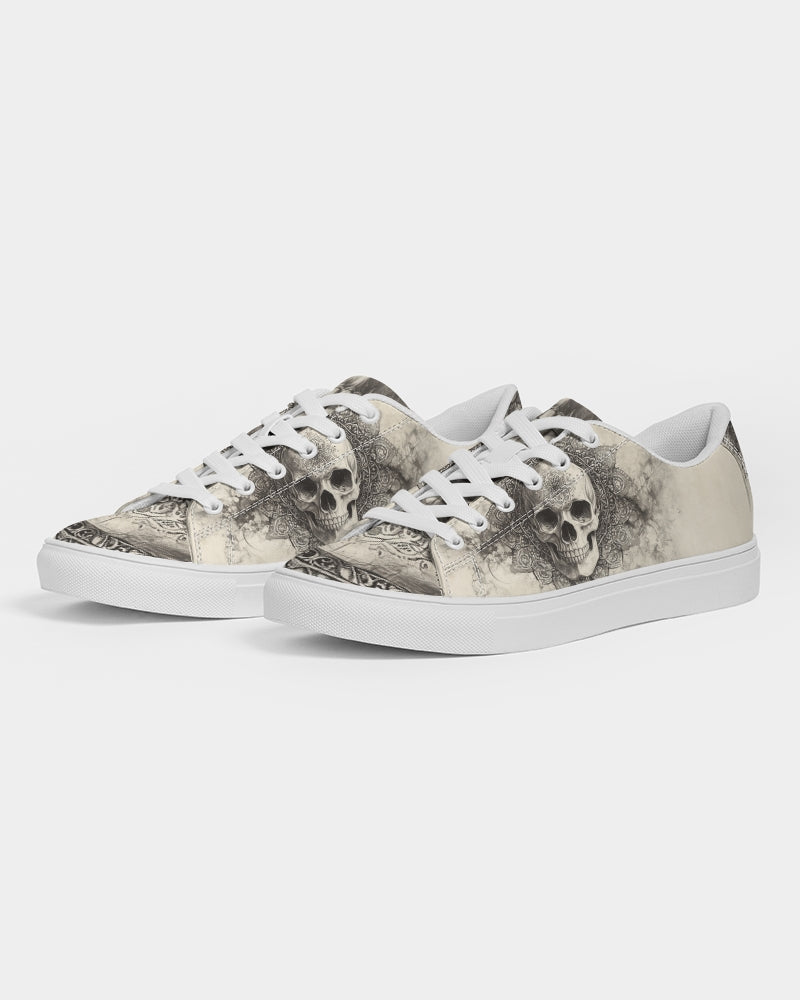 Mandala Skull Women's Faux-Leather Sneaker