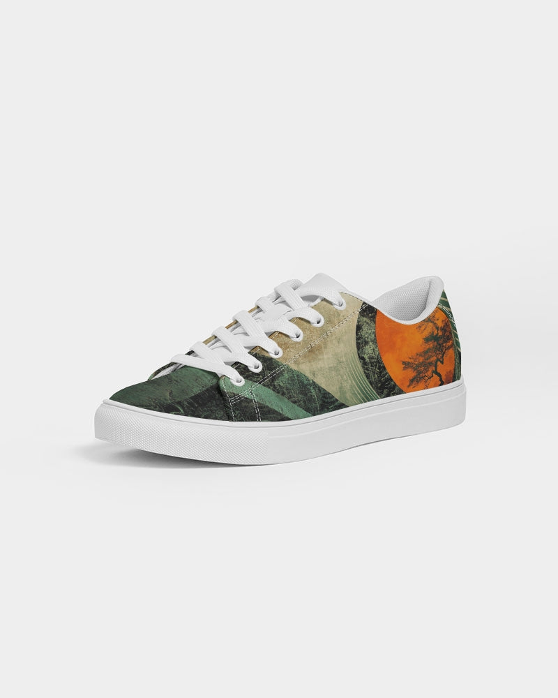 Ying Yang Theme Men's Faux-Leather Sneaker