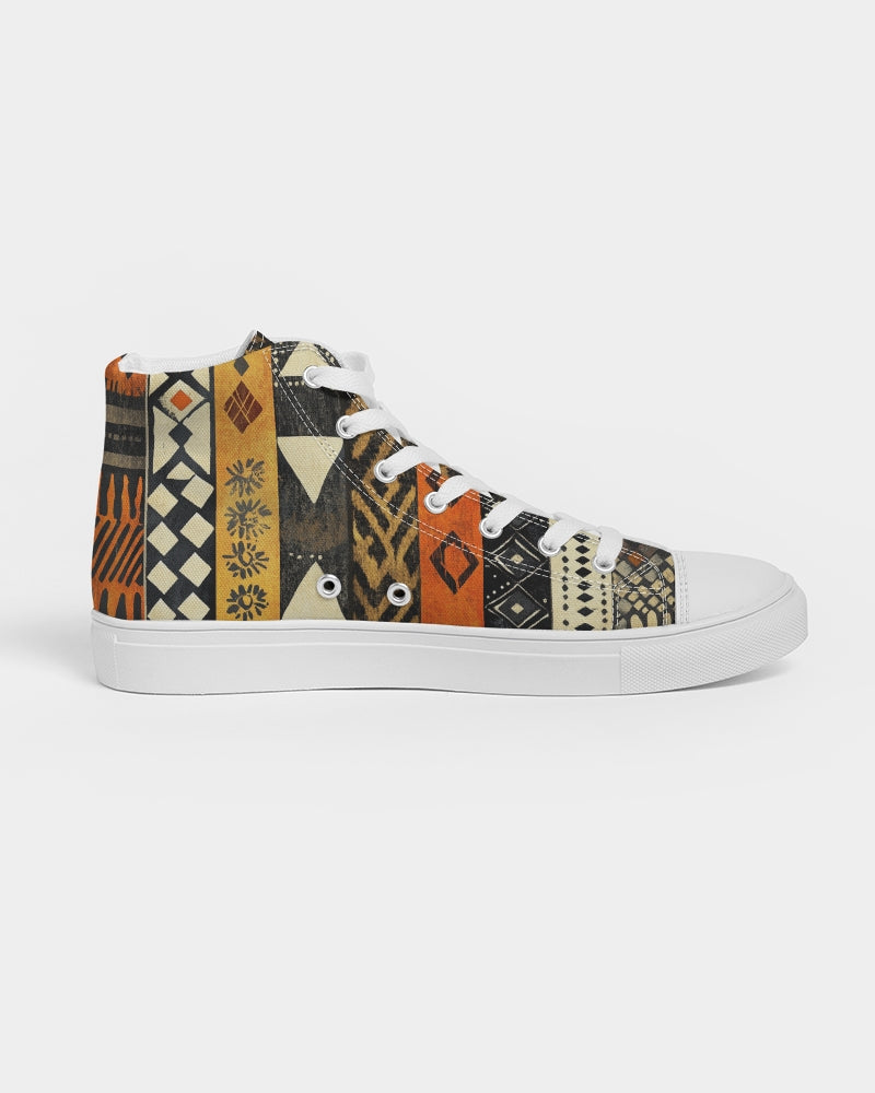 African Tribal Women's Hightop Canvas Shoe