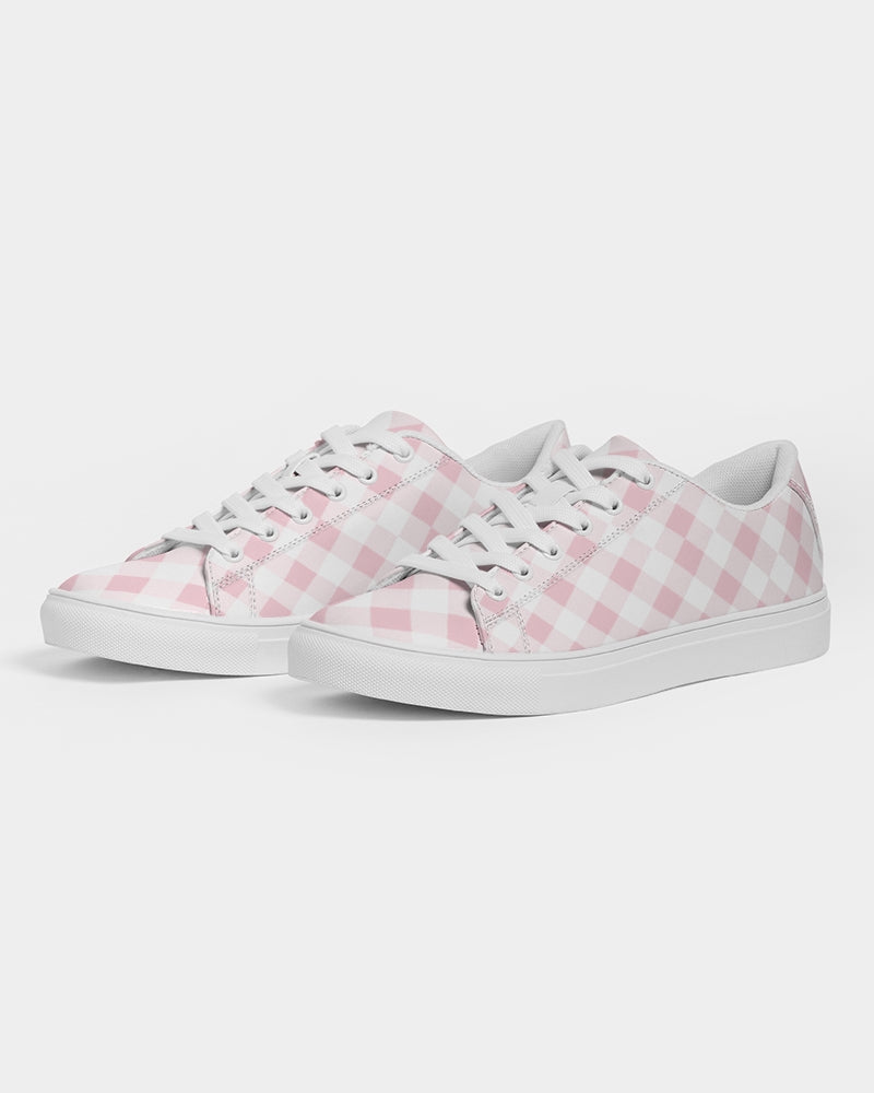 Baby Pink Handtooth Women's Faux-Leather Sneaker