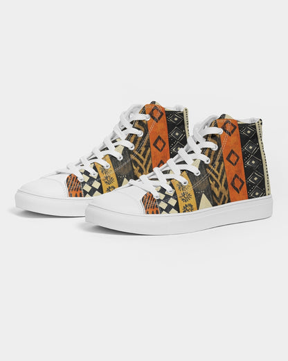 African Tribal Women's Hightop Canvas Shoe