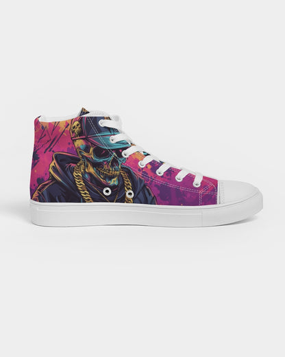 Savage Skull Men's Hightop Canvas Shoe