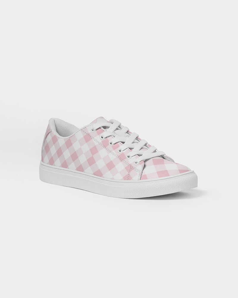 Baby Pink Handtooth Women's Faux-Leather Sneaker