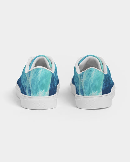 Ocean Theme Men's Faux-Leather Sneaker