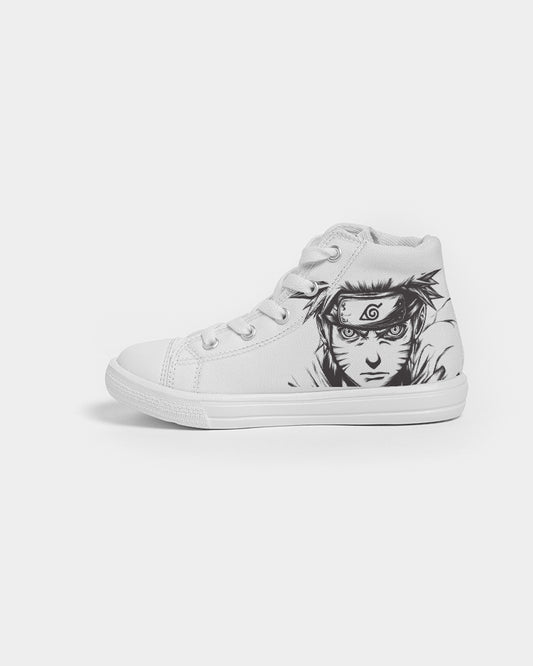 naruto face Kids Hightop Canvas Shoe