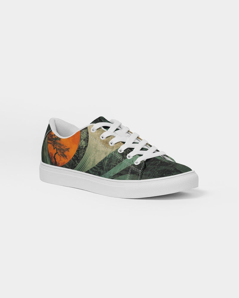 Ying Yang Theme Men's Faux-Leather Sneaker