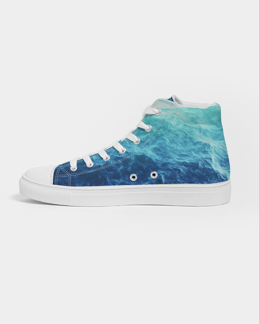 Ocean Theme Men's Hightop Canvas Shoe