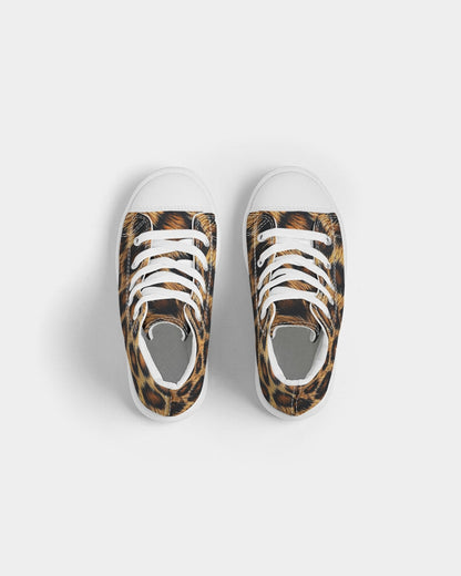 Skin of Leopard Kids Hightop Canvas Shoe