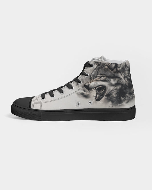 Wolf's Fury Men's Hightop Canvas Shoe - Black