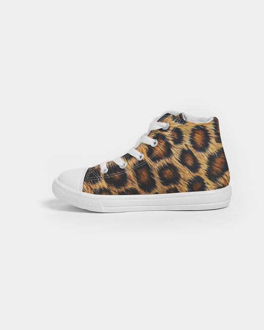 Skin of Leopard Kids Hightop Canvas Shoe