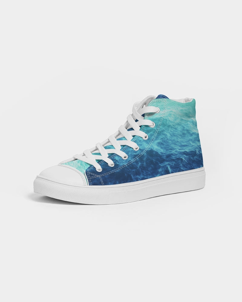 Ocean Theme Women's Hightop Canvas Shoe