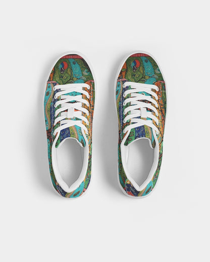 Folk Nature Painting Women's Faux-Leather Sneaker