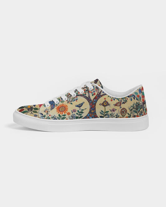 Madhubani Nature Women's Faux-Leather Sneaker