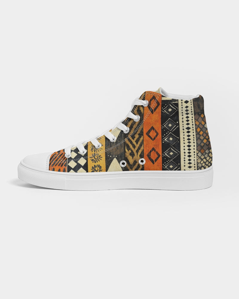 African Tribal Women's Hightop Canvas Shoe