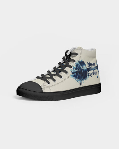 Never Say Die Men's Hightop Canvas Shoe