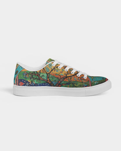 Folk Nature Painting Women's Faux-Leather Sneaker