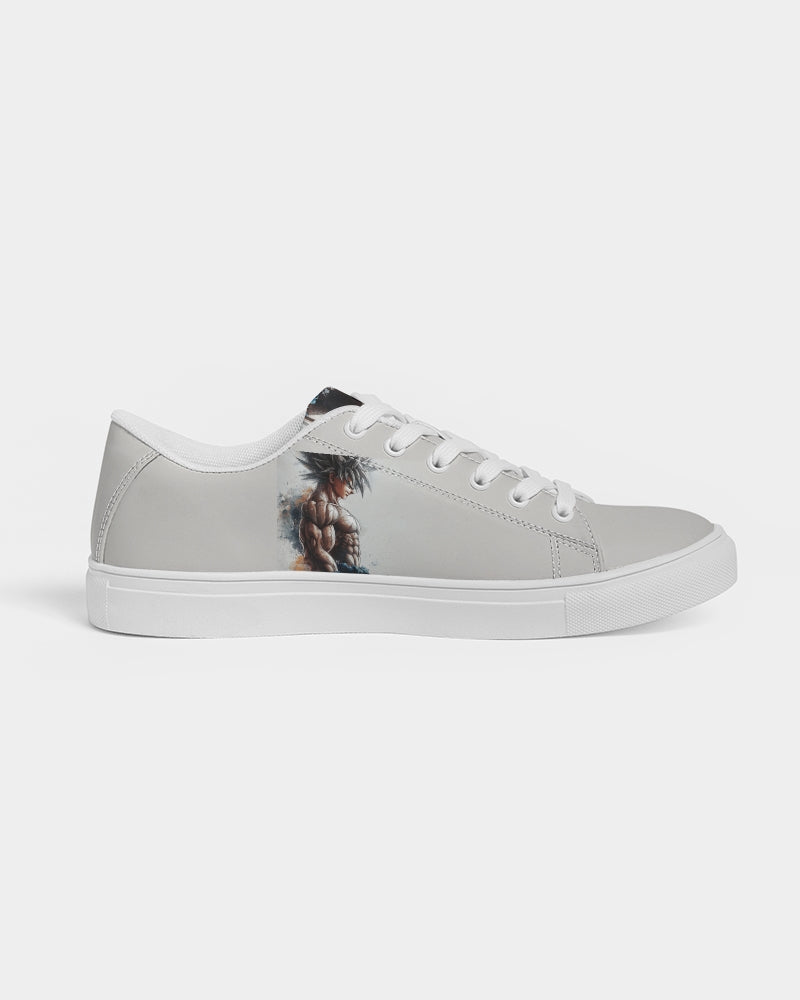 Goku with Intense look Men's Faux-Leather Sneaker